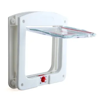 ราคา QJQ Plastic 4 Way Cat Dog Small Pet Locking Door Flap White - intl pantip