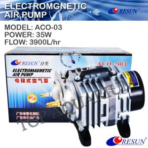 ปั๊มลมลูกสูบ RESUN ACO-003 (35W) 3900L/hr ปั๊มลมลูกสูบ RESUN ACO-003 (35W) 3900L/hr