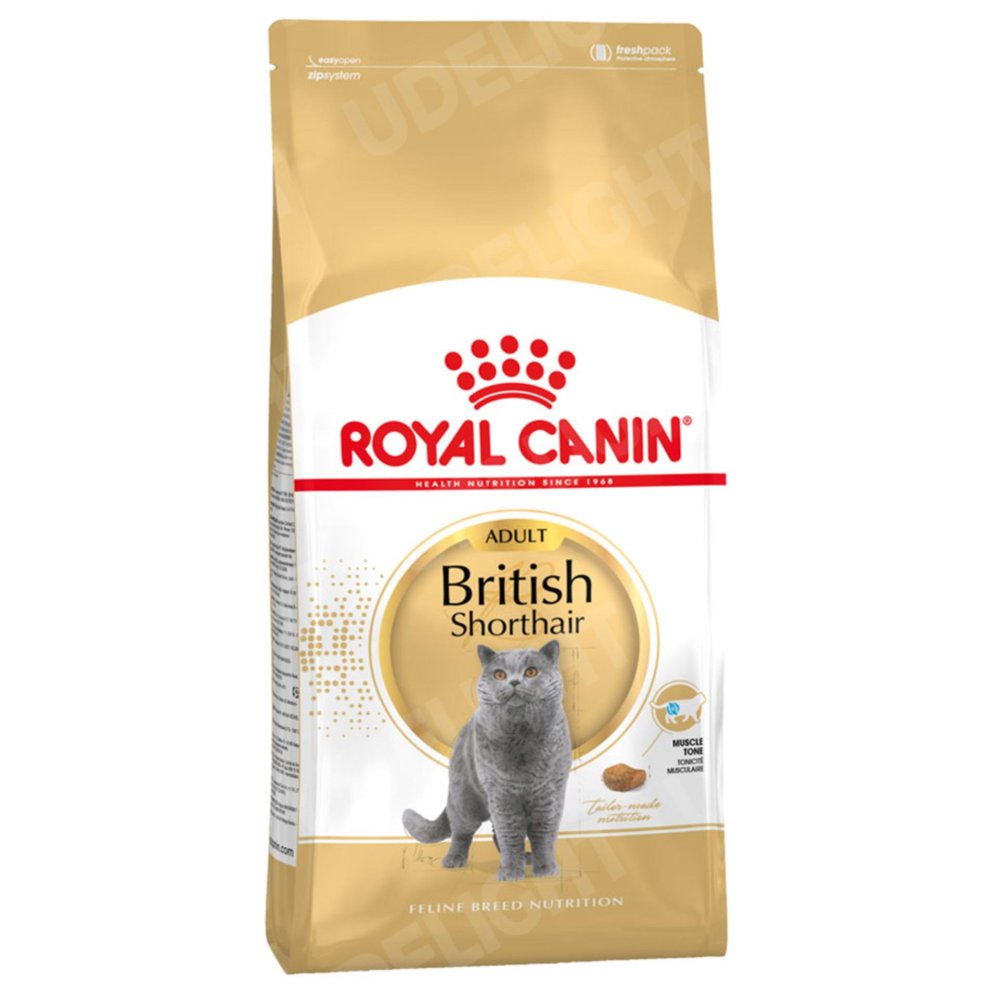 Royal Canin British Shorthair Adult Cat Food 2Kg (1 bag) รอยัล คานิน อาหารแมวโต พันธุ์บริติชขนสั้น 2กก. (1 ถุง)