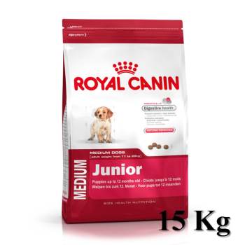 โปรโมชั่น Royal Canin Medium Junior  15 Kgs รอยัลคานิน อาหารลูกสุนัขพันธุ์กลาง อายุ 2 - 12 เดือน ขนาด 15 กิโลกรัม ดีไหม