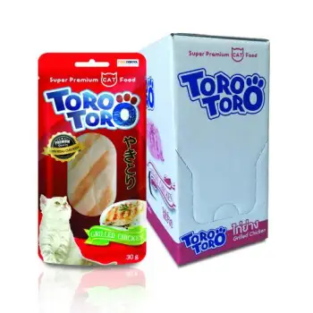   Toro Toro โทโร โทโร่ ขนมแมว ไก่ย่าง 30 g. x 12 ซอง pantip