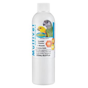 VETAFARM Multivet 250ml วิตามินรวมสำหรับนกปากขอ VETAFARM Multivet 250ml วิตามินรวมสำหรับนกปากขอ