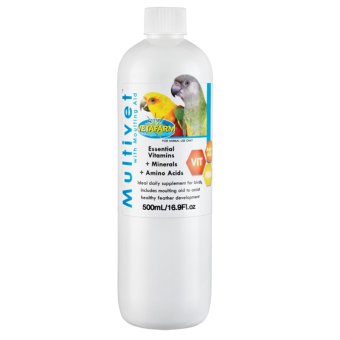 VETAFARM Multivet 500ml วิตามินรวมสำหรับนกปากขอ VETAFARM Multivet 500ml วิตามินรวมสำหรับนกปากขอ