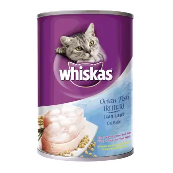 ข้อมูล Whiskas Ocean Fish วิสกัส อาหารเปียกแมว แบบกระป๋อง รสปลาทะเล ขนาด 400กรัม 3กระป๋อง รีวิว