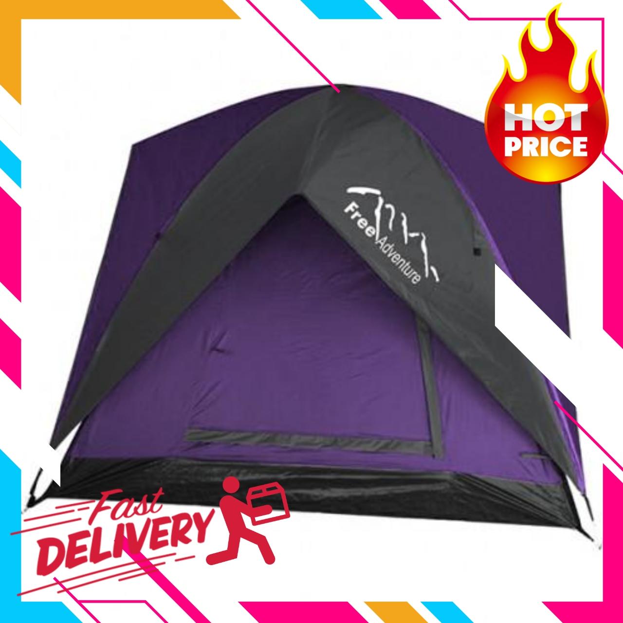 ((พร้อมส่ง)) ฟรีแอดเวนเจอร์ เต็นท์แคมป์ปิ้งทรงโดมพร้อมฟลายชีท 3 คน สีม่วง อุปกรณ์กีฬา เสื้อกีฬา เสื้อกีฬาชาย กางเกงกีฬา ชุดกีฬา รองเท้ากีฬา กางเกงกีฬาชาย นาฬิกาวัดชีพจร เสื้อกีฬาหญิง ชุดกีฬาฟุตบอล รองเท้ากีฬาชาย เสือ กีฬา รองเท้า วิ่ง เสื้อผ้า แฟชั่น อุ