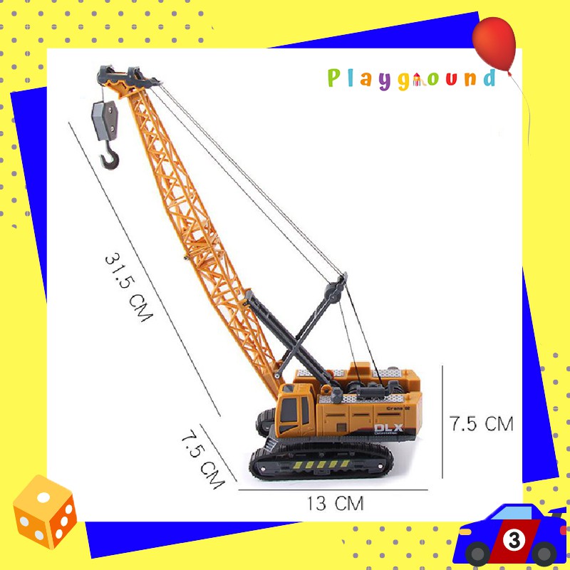 โมเดลของเล่น รถเครนเหล็ก Model Crane Scale 1:55