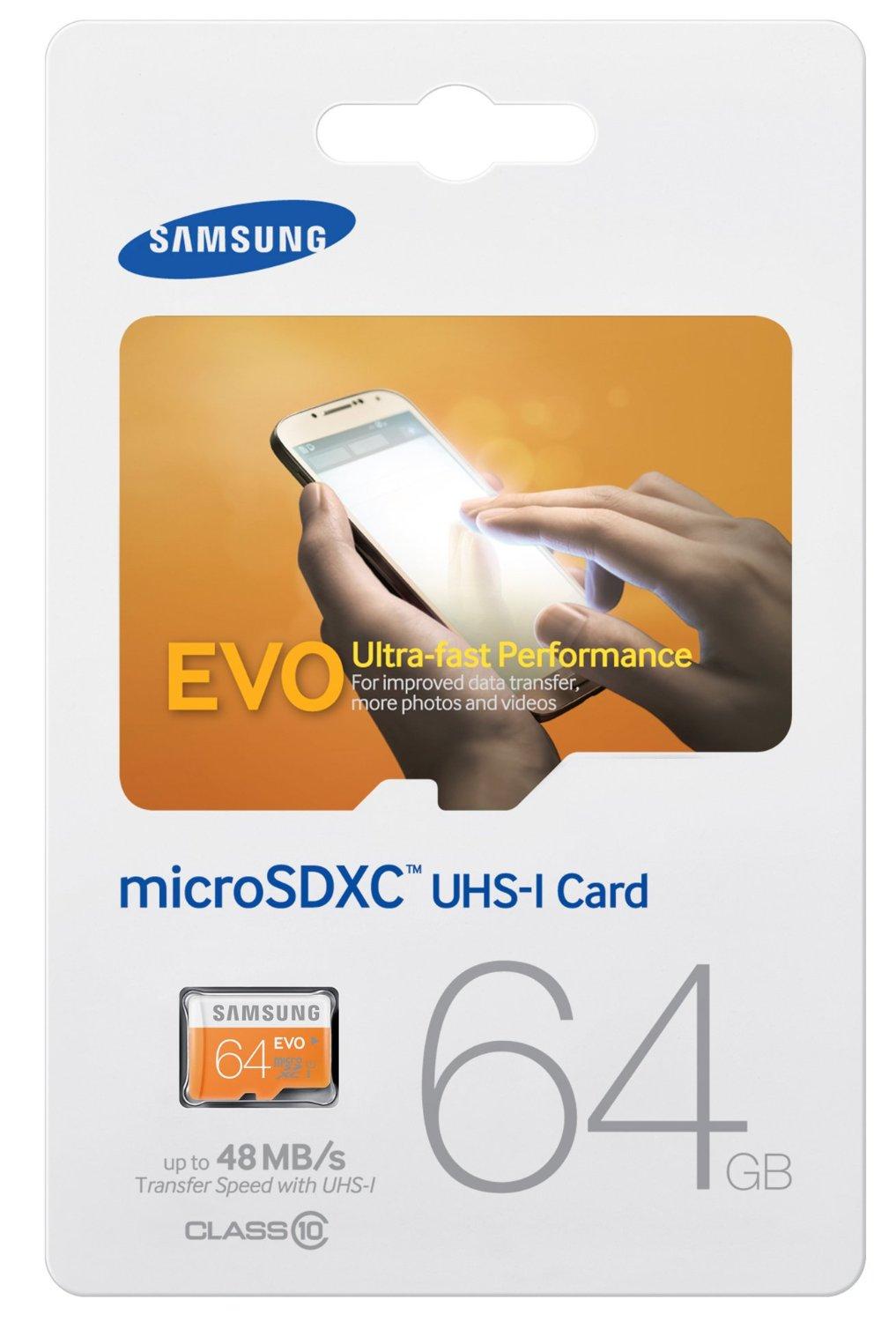64GB MICRO SD CARD SAMSUNG (รุ่นใหม่) 2020 พร้อมอแดปเตอร์ ไมโครเอสดี