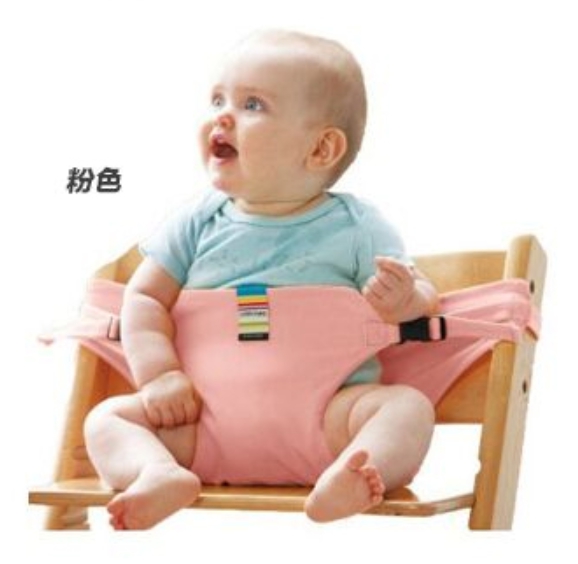 Baby-boo ผ้ารัดกันตก เข็มขัดพยุงทานข้าว แบบพกพา เข็มขัดนิรภัย ผ้ารัดเก้าอี้กันตก Chair Belt กันตก สำหรับเด็ก  สีวัสดุ แดง