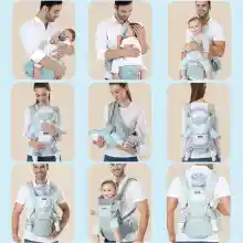 ภาพขนาดย่อของภาพหน้าปกสินค้าBabysafe เป้อุ้มเด็ก เป้อุ้มเด็กฝ้าย 0-4 ปี Baby Carrier เป้อุ้มเด็กระบายอากาศ 3-in-1 กระเป๋าอุ้มเด็ก กระเป๋าอุ้มลูกสินค้า กันแดด กันลม Baby Hipseat จากร้าน BabySafe บน Lazada ภาพที่ 6