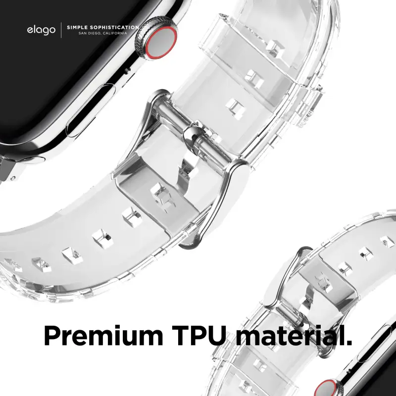 ภาพสินค้าelago Clear Apple Watch Strap for All Apple Watch series 1,2,3,4,5,6,7,8,SE,Ultra (38/40/41mm , 42/44/45mm) สายนาฬิกา จากร้าน elagoThailand บน Lazada ภาพที่ 2