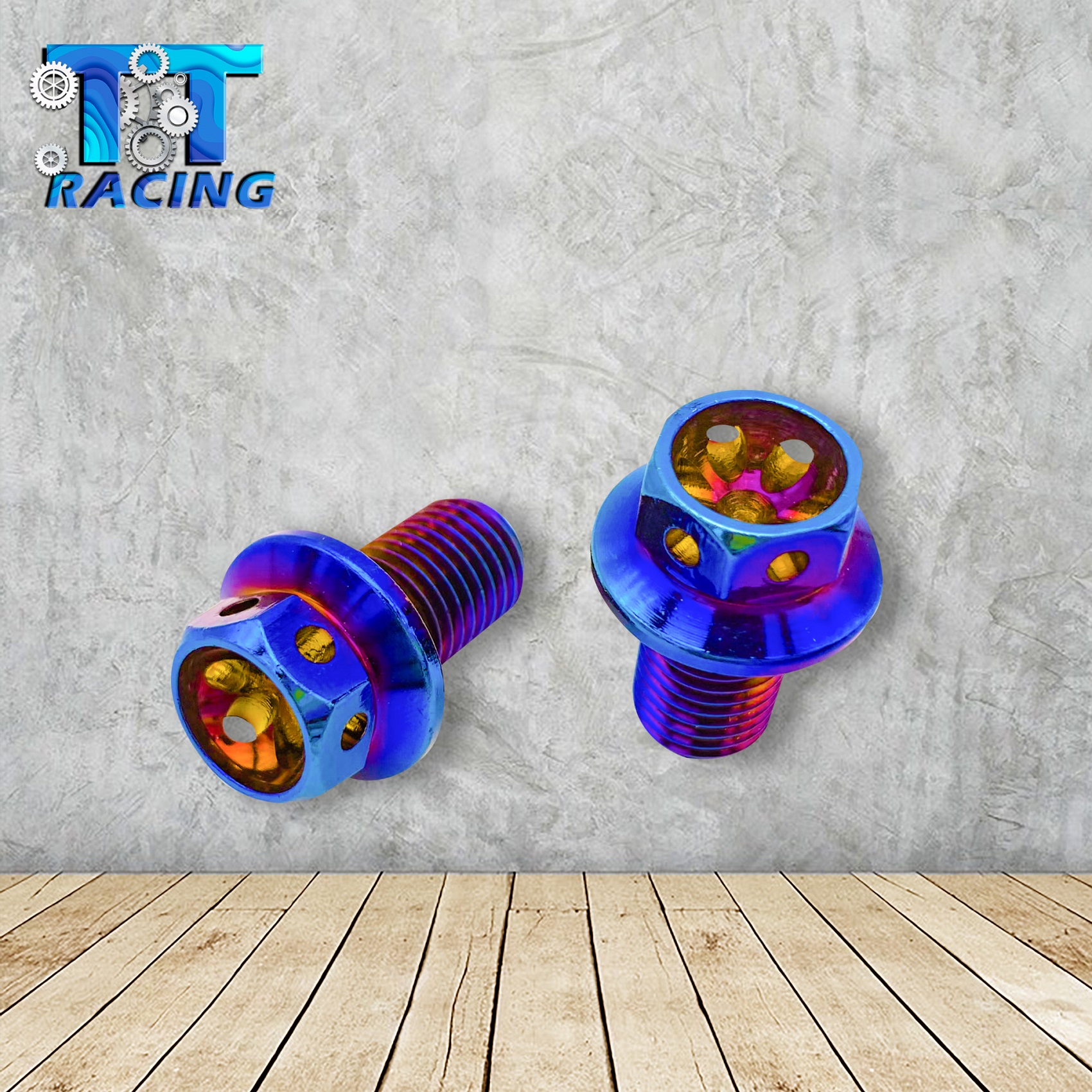 Tt Racing Walnut TT RACING น๊อตอุดรูกระจก สำหรับมอเตอร์ไซค์ HONDA ทุกรุ่น / สีไทเท ( 1 ...