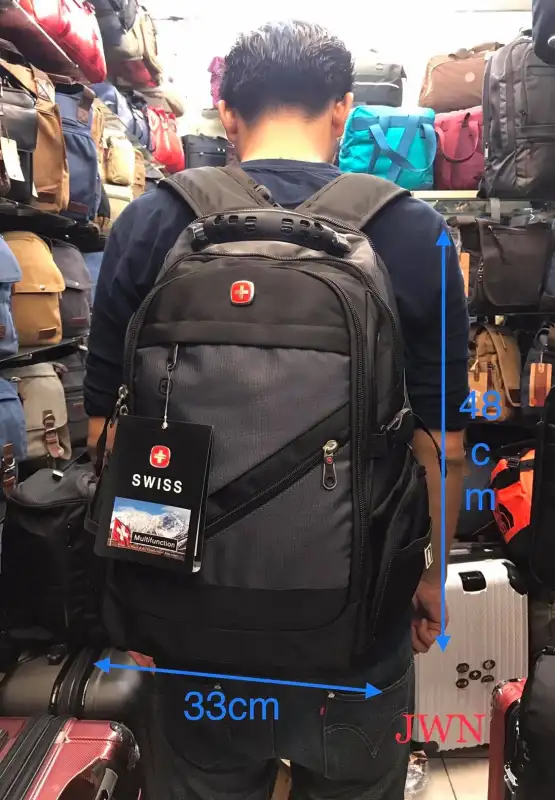 ภาพหน้าปกสินค้ากระเป๋าเป้ swiss backpack กระเป๋าเป้ผู้ชาย กระเป๋านักเรียน กระเป๋าแฟชั่น กระเป๋าเป้สะพายหลัง จากร้าน MawinBagThailand บน Lazada