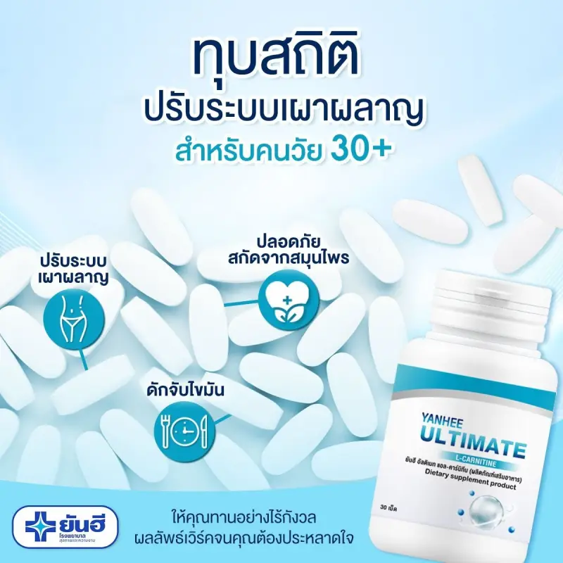 ภาพสินค้าYanhee  Yanhee Ultimate L-Carnitine วิตามินรีเซตรูปร่าง บล็อก เบริน ยันฮี อัลติเมท / 30 เม็ด++ พร้อมส่ง จากร้าน WorldHealth บน Lazada ภาพที่ 6