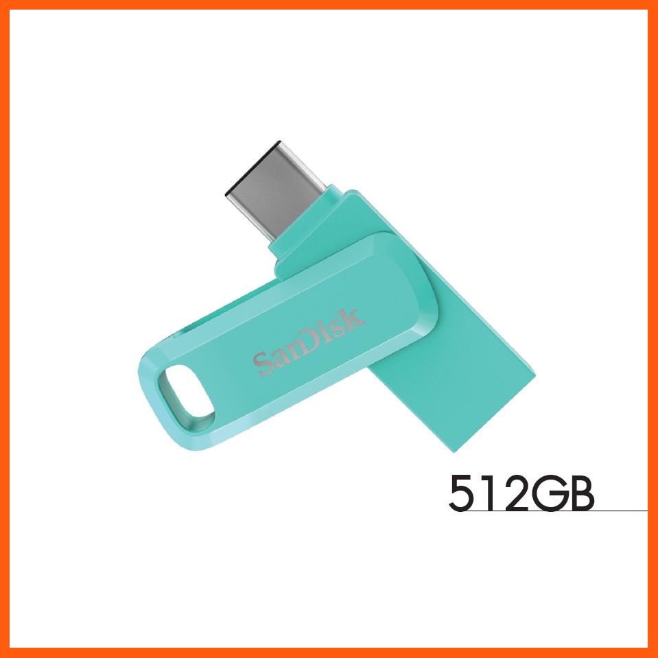 ✨✨#BEST SELLER?? SanDisk Ultra Dual Drive Go USB Type-C 512GB Mint (SDDDC3-512G-G46G, สีมิ้นท์) อุปกรณ์จัดเก็บข้อมูล (STORAGE & MEMORY CARD ) STORAGE MEMORY CARD อุปกรณ์จัดเก็บข้อมูล Memory Card เม็มโมรี่การ์ด Compact Flash