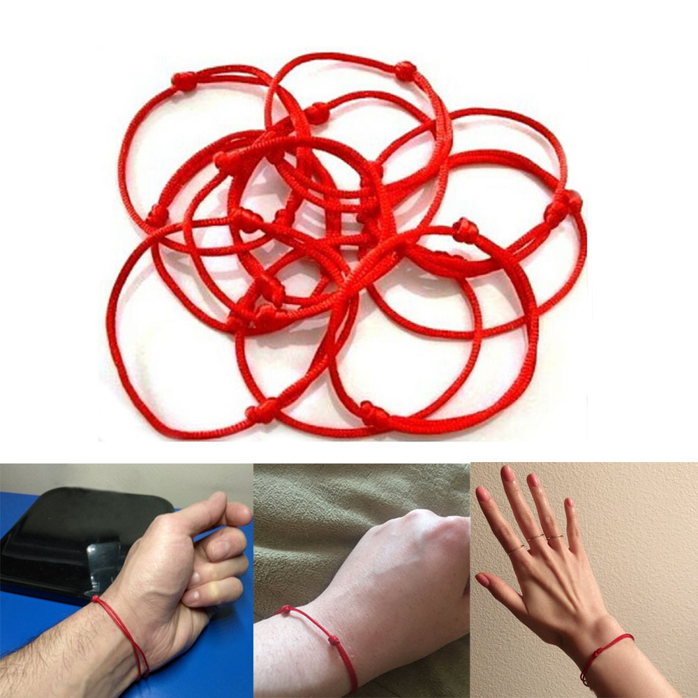 XINYANG941727 Lucky Adjustable Jewelry Amulet Tibetan With Adjustable Clasp Red Rope Red String Bracelet Weave Bangle Amulet Rope