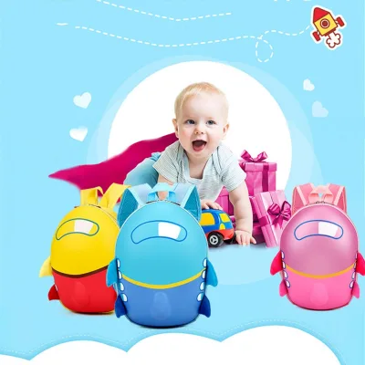 Zhihuida Cartoon Cute Small Airplane Backpack Eggshell Children\'s Schoolbag Kindergarten Preschool Eggshell Schoolbag