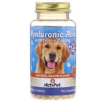 USA Hyaluronic Acid เสริมน้ำในข้อต่อ ข้อกระดูก ลดปวด ข้ออักเสบ ลดการเสียดสีของข้อ (60 เม็ด) สุนัข-แมว Exp: 09/2021 +ส่งฟรี Kerry+