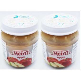 Heinz Apple แอปเปิ้ลชนิดข้นอาหารสำหรับทารกและเด็กเล็ก 6 เดือนถึง 3 ปี น้ำหนัก 110 กรัม แพ็ค 2 ขวด