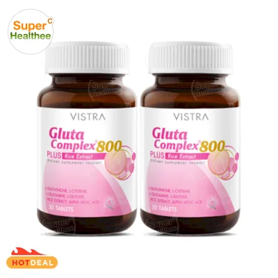 Vistra Gluta Complex 800 Plus Rice Extract 2x30 Tablets วิสทร้า กลูต้า คอมเพล็กซ์ 800 พลัส 2x30 เม็ด