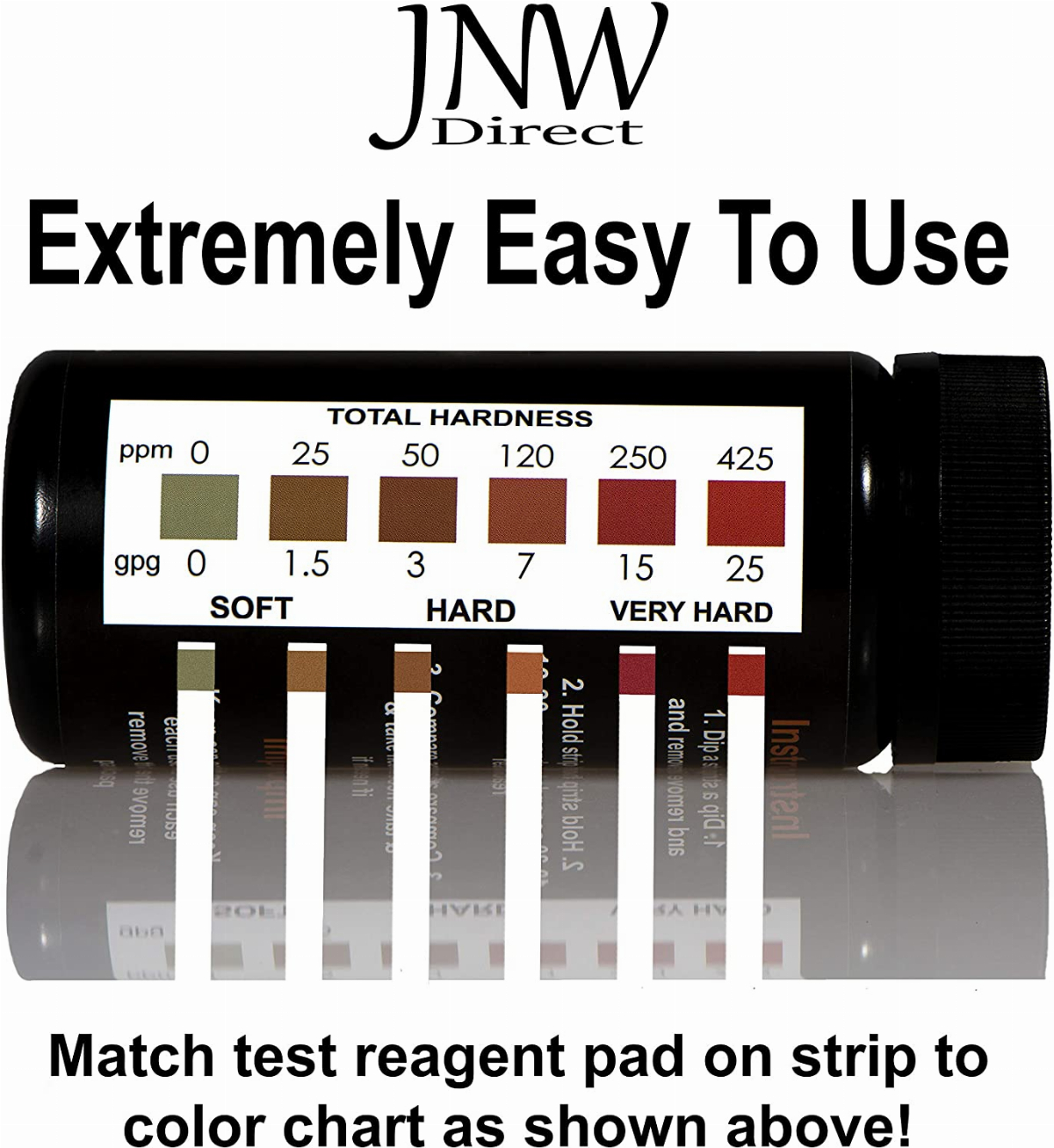 JNW Direct Water Total Hardness Test Strips, 150 Strip MEGA Pack, Best