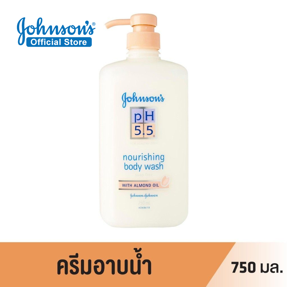 จอห์นสันบอดี้แคร์ ครีมอาบน้ำ พีเอช 5.5 ทูอินวัน วิท อัลมอนด์ 750 มล.
