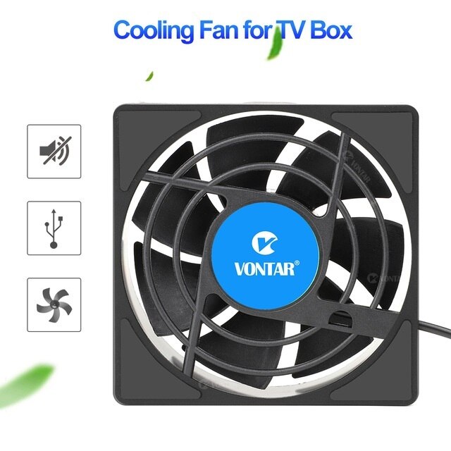 VONTAR C1 Cooling Fan for Android TV Box Set Top Box Wireless Silent ...