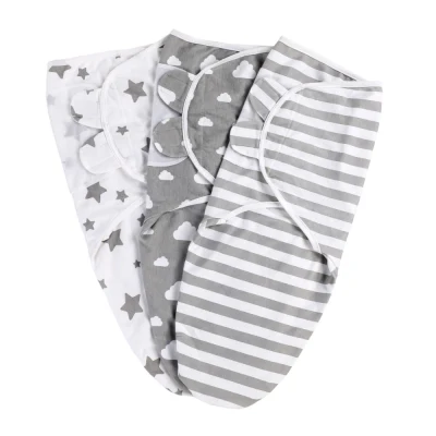 Baby Swaddle Blanket Swaddle Wrap for Newborn Infant Adjustable Swaddle Blanket for Baby Boy and Girl Soft Organic Cotton Small