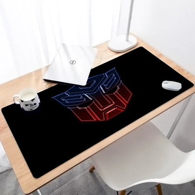 Transformers Logo Large Office Computer Desk Mat Modern Table Keyboard Mouse Pad Rubber Laptop Cushion Desk Mat Gamer Mousepad Mat