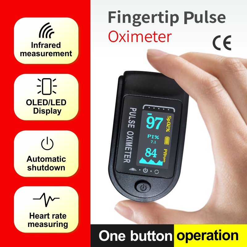 ที่วัดออกชิเจน อัพเกรดวัดออกซิเจน Pulse Oximeter Monitor Upgrade เครื่องวัดออกซิเจนในเลือด วัดออกซิเจน วัดชีพจร Pulse Oximeter  อุปกรณ์ตรวจวัดชีพจร เครื่องวัดออ