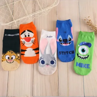 New Women Cute Cotton Ankle Socks Cartoon Animal Breathable Funny Socks