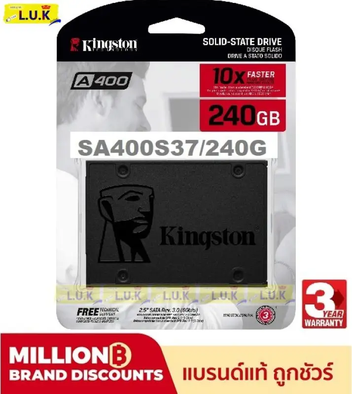 ภาพสินค้า120GB/240GB/480GB/960GB/SSD (เอสเอสดี) KINGSTON A400 SATA III 2.5 ( SA400S37/480G ) - รับประกัน 3 ปี จากร้าน Waaroom บน Lazada ภาพที่ 3
