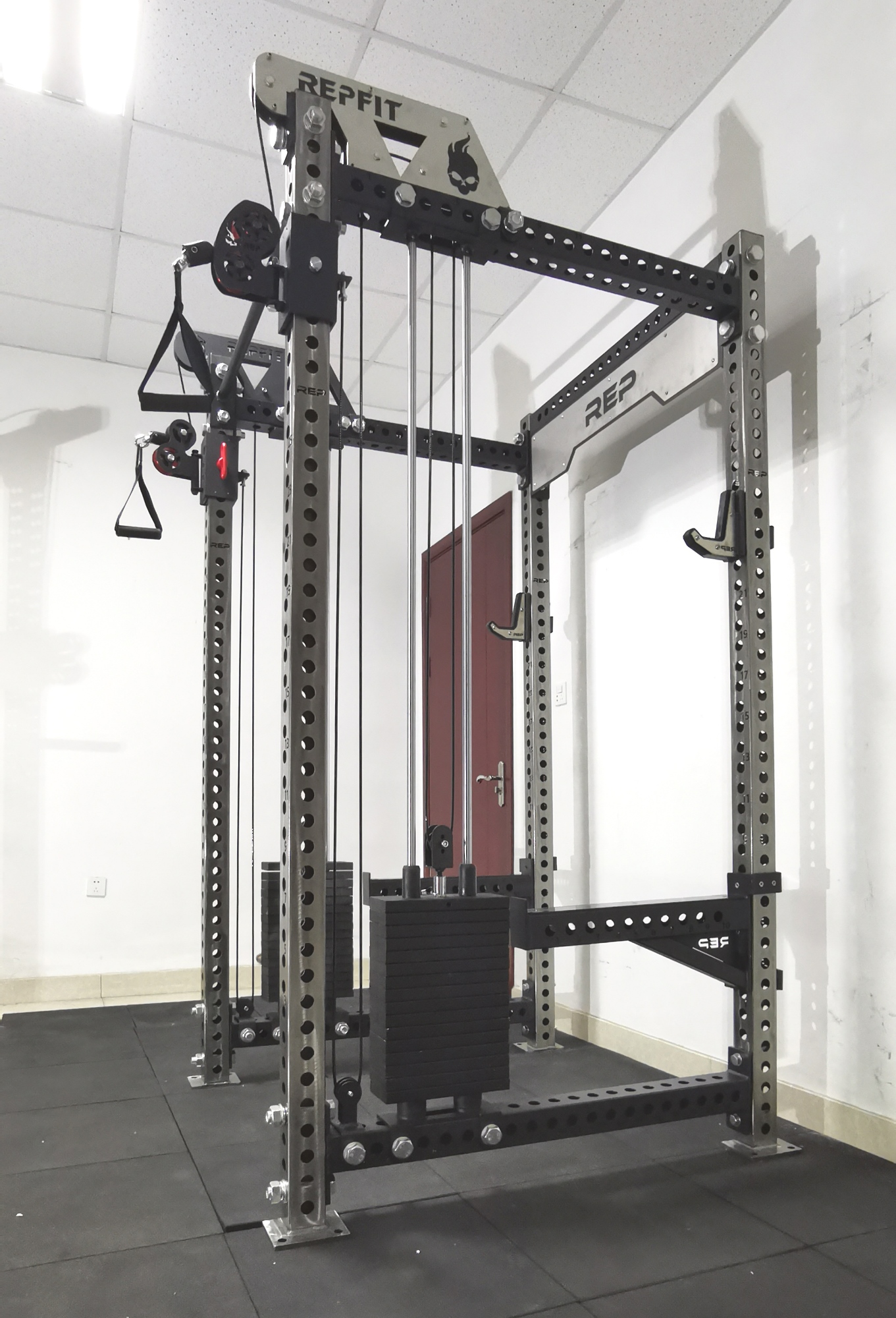 Can be customized ♕۩ REPFIT squat rack does comprehensive training of ...
