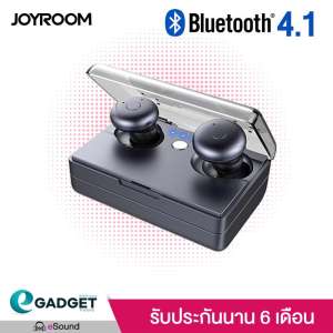 JOYROOM E-20 หูฟังบลูทูธ 4.2 หูฟังไร้สาย True Wireless Bluetooth 4.2 earphone in-Ear  (มีกล่องชาร์จขนาด 2200 mAh) ซึ่งสามารถชาร์จหูฟังได้เป็นอาทิตย์ และสามารถชาร์จมือถือได้  สีดำ