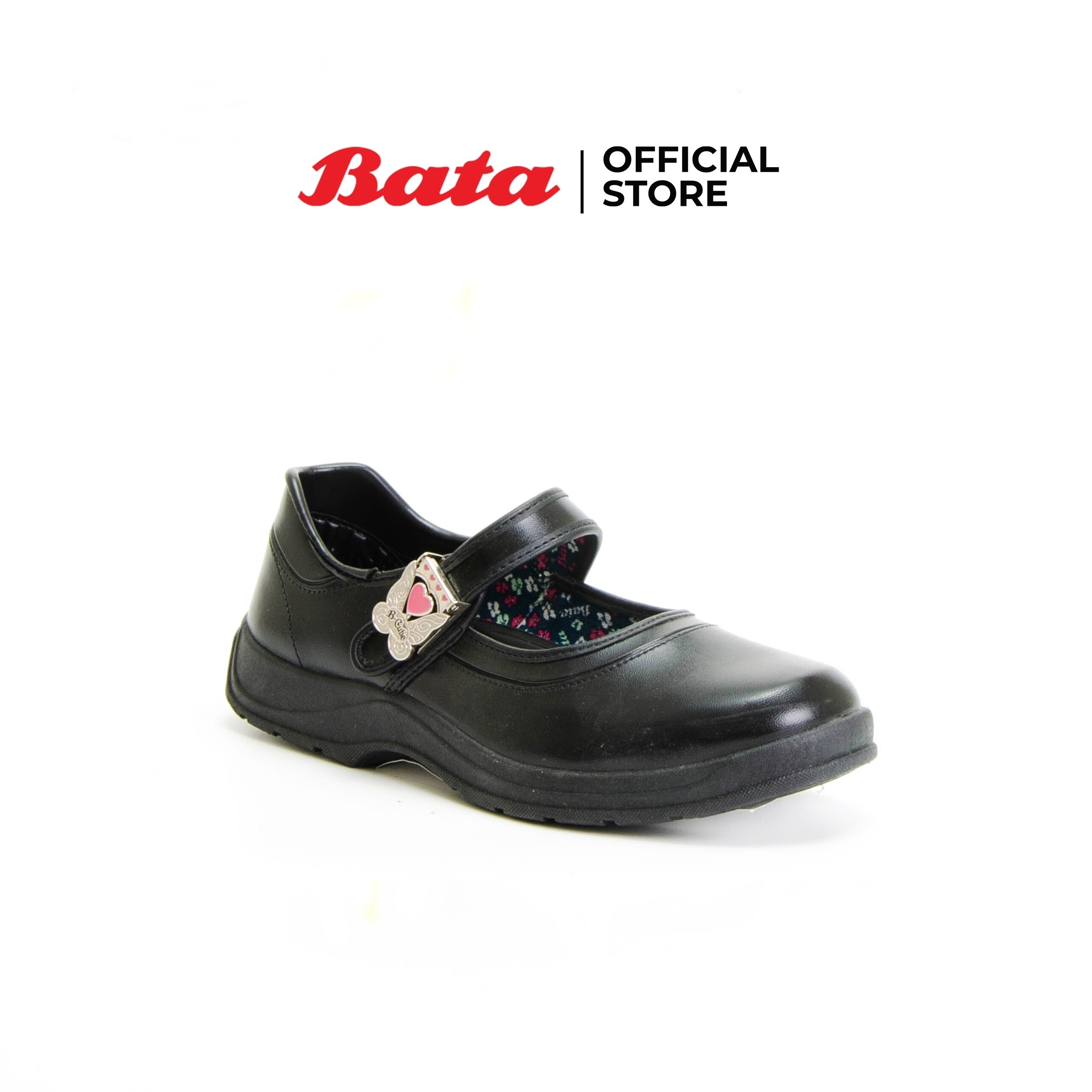 Bata รองเท้านักเรียนเด็กผู้หญิง สีดำ B-Cutie Butterfly antibac School- รหัส 3416195  / 4416195 สี Black ไซส์ EU 40 สี Blackไซส์ EU 40