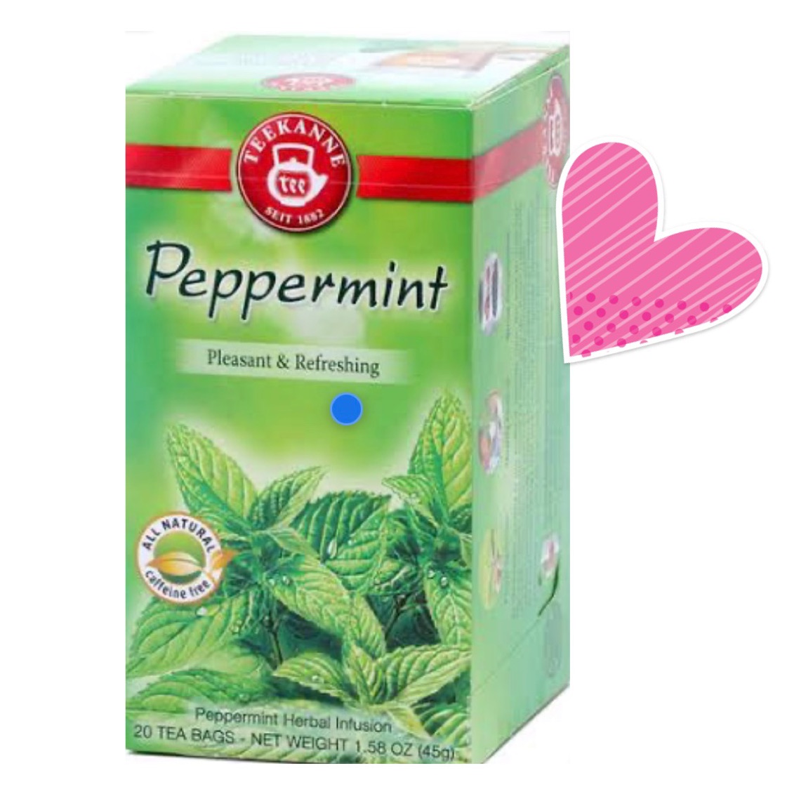 Teekanne Tea Germany Tea 🇩🇪 100% Natural caffeine free ชา จาก ธรรมชาติ ไม่มีคาแฟอีน สินค้าจาก เยอรมัน Peppermint Tea , 20 Tea Bags In stock ready to ship