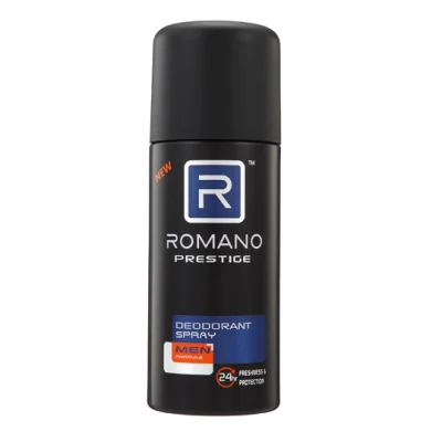 Romano Deo Spray 150m PRESTIGE (สเปรย์ระงับกลิ่นกายสำหรับผู้ชาย)