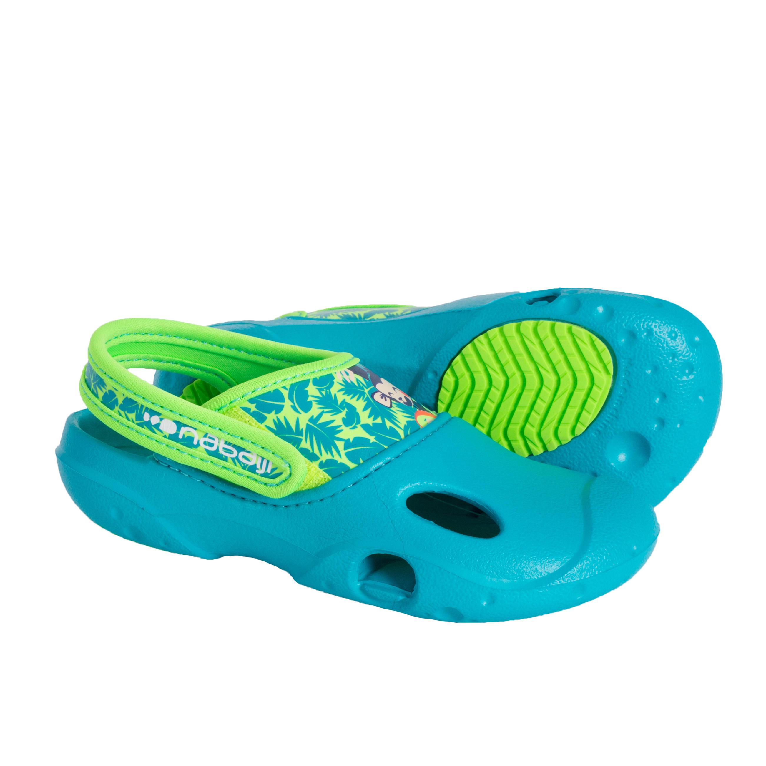 [ด่วน!! โปรโมชั่นมีจำนวนจำกัด] รองเท้าแตะเดินริมสระสำหรับเด็กผู้ชาย (สีเขียว) สำหรับ ว่ายน้ำ โปโลน้ำ ออกกำลังกายในน้ำ