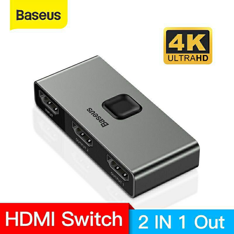 ลดราคา ส่งจากไทย baseus hdmi splitter 4k 60 hz bi - direction hdmi กล่องสวิทช์อะแดปเตอร์ #ค้นหาเพิ่มเติม สาย HDMI hdmi switch hard disk usb Mini display