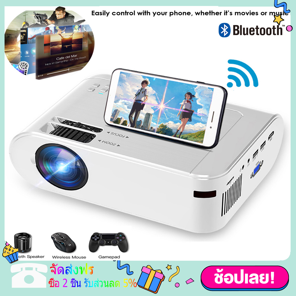 Projector ​🔥 wifi projector intelligent mini projector mini theater. Built in android system, built-in speaker, support 1080P resolution,DLT technology,short throw distance