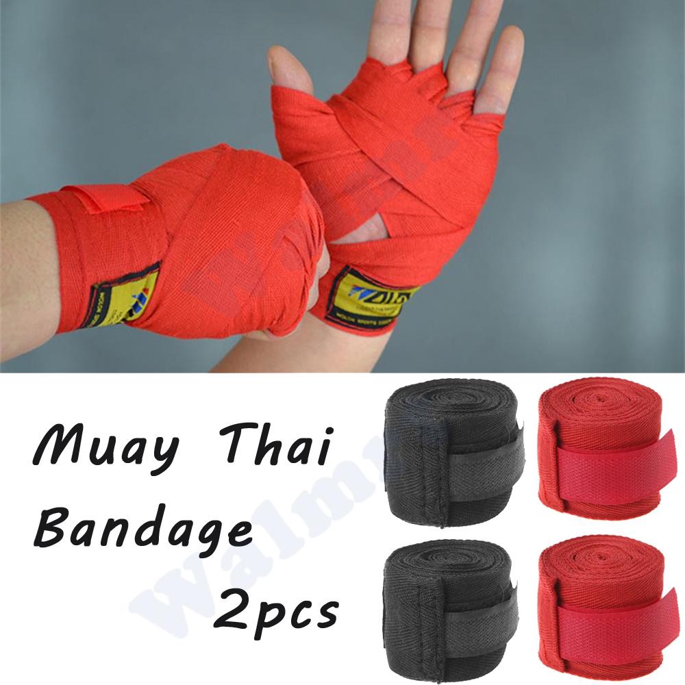 2 อัน ผ้าพันมือนักมวย ผ้าพันนักกีฬา ผ้าพันแผลมวยไทย อุปกรณ์มวยไทย 3เมตร Sports Boxing bandage Walmrt