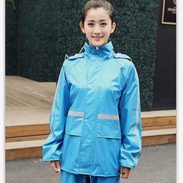 เสื้อกันฝนกางเกงฝนชุดแยกชายและหญิงคู่หนาสวมใส่ความงามกลุ่มจักรยานรถจักรยานยนต์เสื้อกันฝนกลางแจ้ง