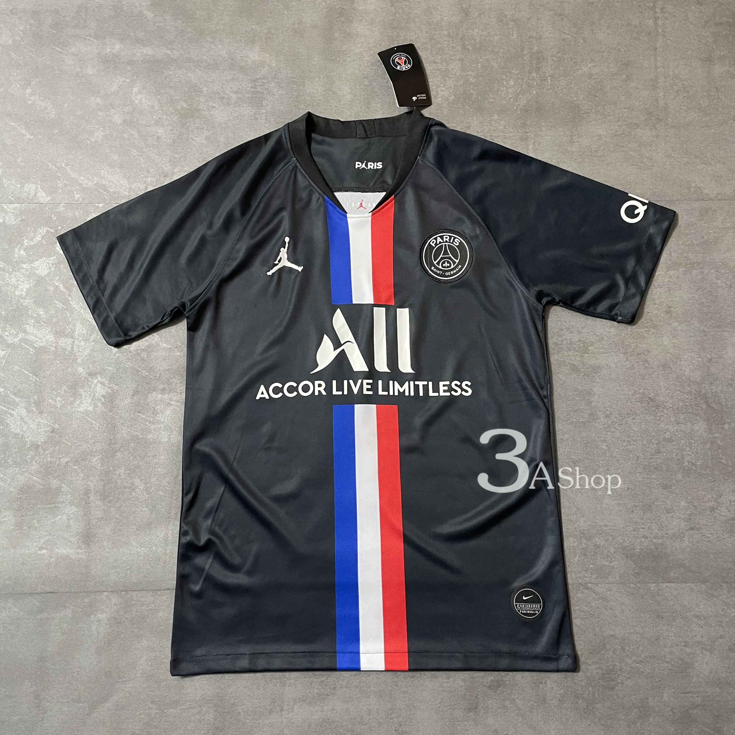 Paris 2019/2020 Black FOOTBALL SHIRT SOCCER JERSEY เสื้อบอล เสื้อฟุตบอล เกรด AAA