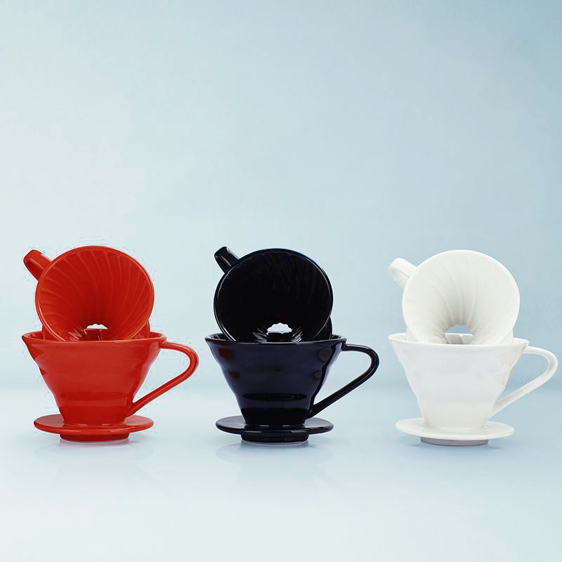 ดริปกาแฟ กรองกาแฟ ถ้วยกรองดริปเซรามิก กรวยดริปกาแฟ รุ่นV60 อุปกรณ์ดริปกาแฟ กรวยดริปกาแฟ Dripper Coffee filter cup Ceramic filter cup
