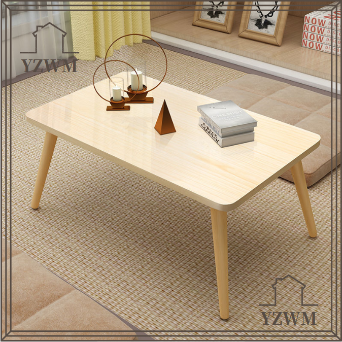 YZWMโต๊ะกาแฟช่องหน้าต่างโต๊ะเล็กโต๊ะกาแฟสไตล์ญี่ปุ่นที่เรียบง่ายหน้าต่างสูงจากพื้น