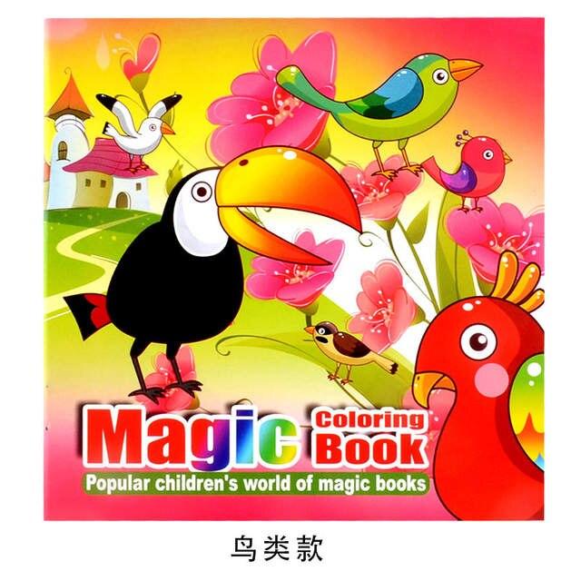 1pc 22 Pages Birds Style Secret Garden Painting Drawing Kill Time Book Will Moving Diy Children's Puzzle Magic Coloring Book -HE DAO