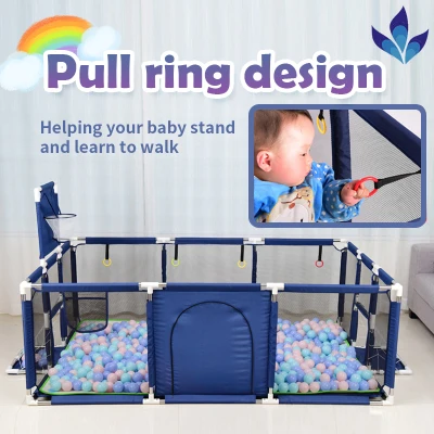 Kids Playpen Play Fence Stainless Steel Hexagon Safety Play Fence Indoor&Outdoor Activity Soccer Kids Playground