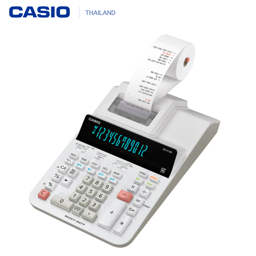 เครื่องคิดเลข Casio รุ่น DR-210R ชนิดมีกระดาษบันทึก (สินค้าใหม่ล่าสุด) มั่นใจ ของแท้ 100% ประกันศูนย์เซ็นทรัล CMG 2 ปี จากร้าน M&F888B