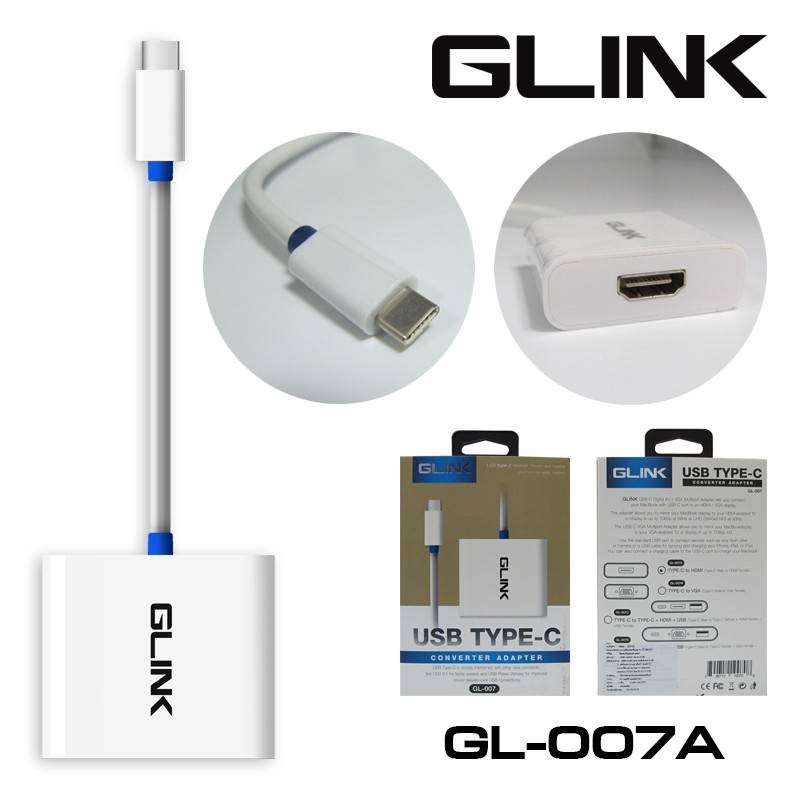 สายแปลงสัญญาณ Glink GL-007A Cable Type-C TO HDMI