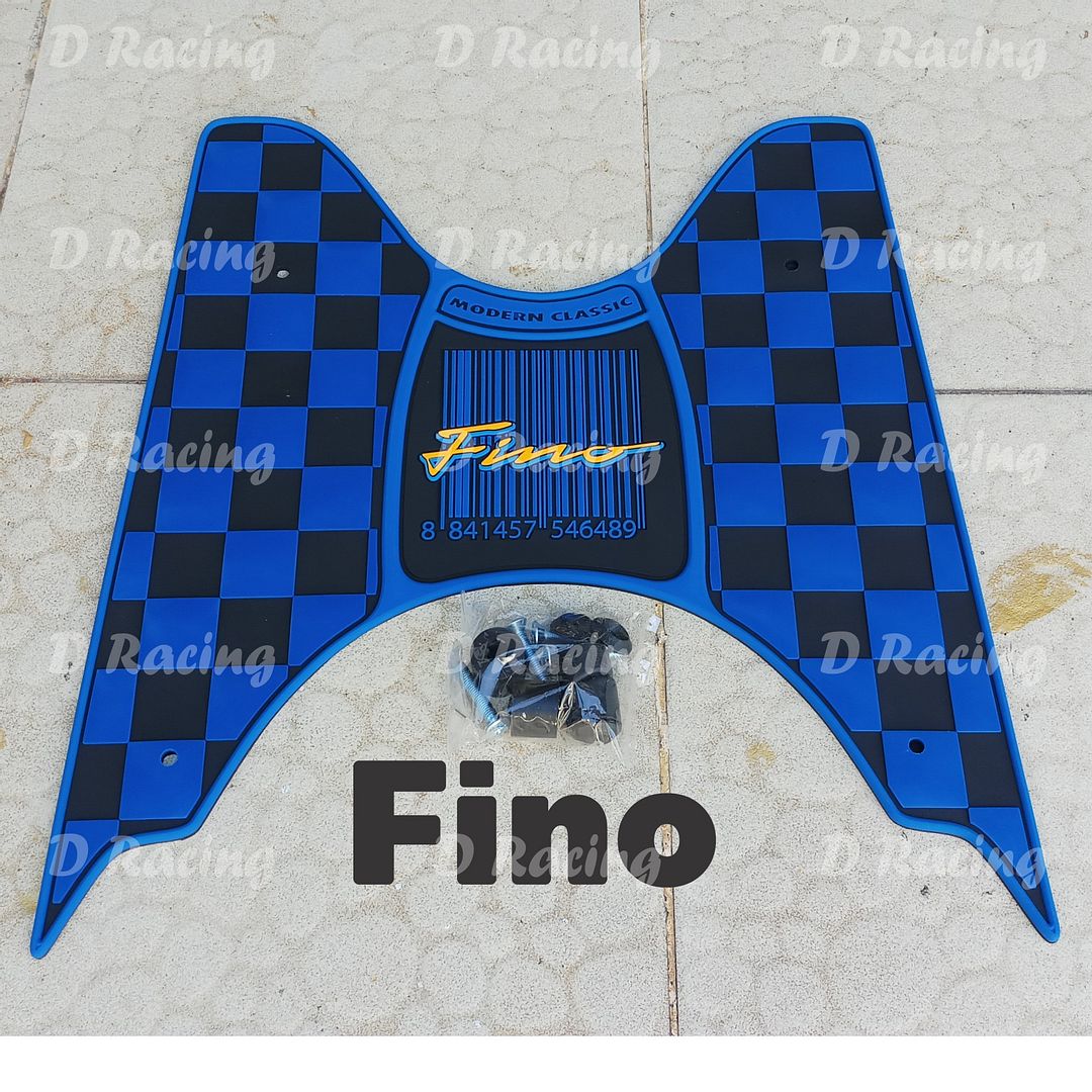 สีน้ำเงิน-ดำ แผ่นรองเท้ายางกันรอย Fino Yamaha