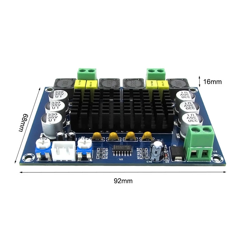 DC12V 50W Amp TPA3116D2 2120W Dual-channel Stereo High Power Digital ...